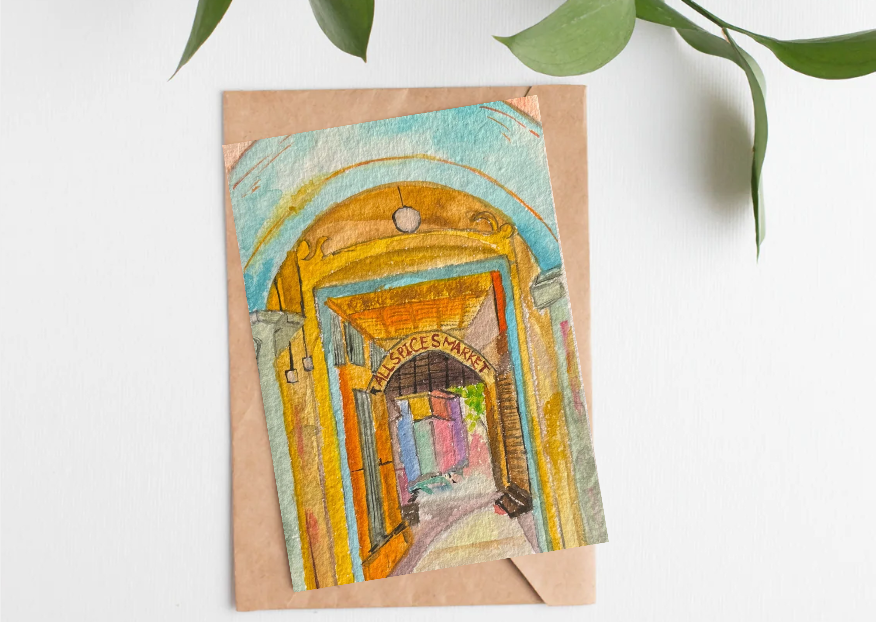 Mattancherry Spice Market — A6 Postcards by Aishwarya Ashok